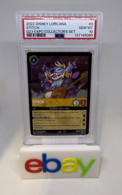 Stitch Rock Star 2022 Disney Lorcana D23 Expo Promo #2 PSA 10 - Image 3