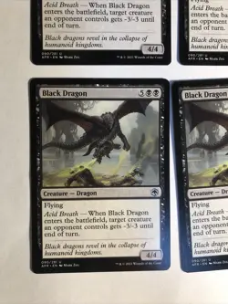 4x Mtg D&D Forgotten Realms Black Dragon NM/M Magic The Gathering Mtg - Image 2
