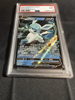 Pokemon 2021 Glaceon V Full Art Holo SWSH Evolving Skies #040 PSA 9 Mint - Image 2