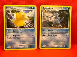 Pokemon Tcg Psyduck 100/132 & Golduck 28/132 Secret Wonders Non Holo - Image 1
