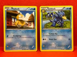 Pokemon Tcg Psyduck 33/149 & Golduck 34/149 Boundaries Crossed Non Holo - Image 1