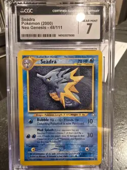 Pokemon Seadra 2000 Neo Genesis 48/111 CGC NM 7 - Image 1