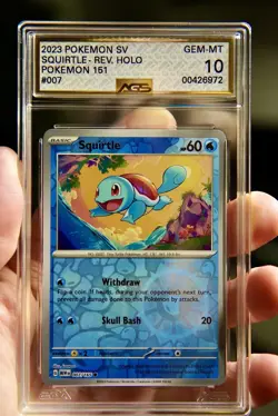 Squirtle 2023 SV Promo Rev Holo AGS 10 GEM-MT - Pokemon 151 #007 - Image 4