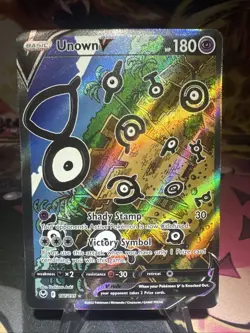Unown V 177/195 Alt Art Ultra Rare Holo - Pokemon TCG Silver Tempest NM - Image 1
