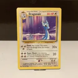 Pokemon Dragonair 18/102 Base Set Rare 1999 80HP Slam Hyper Beam English TCG - Image 1