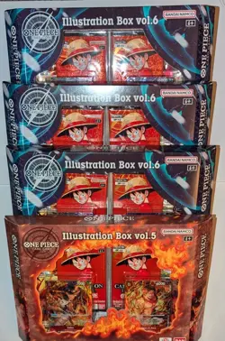 Lot of 4 - One Piece TCG Illustration Box Vol 5 and Vol 6- Factory Sealed - Image 1