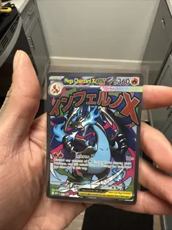 Pokemon Card PHANTASMAL FLAMES MEGA CHARIZARD X EX 023 ENG BLACK STAR PROMO - Image 1
