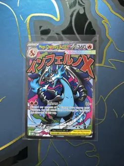 Pokemon Card PHANTASMAL FLAMES MEGA CHARIZARD X EX 023 ENG BLACK STAR PROMO - Image 1