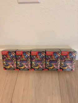 Pokemon TCG Sealed Lot - 5 Phantasmal Flames Booster Bundles - Image 1