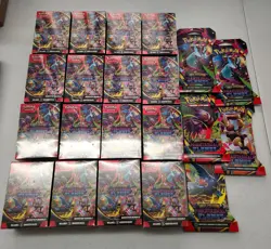 Pokemon Phantasmal Flames Booster Bundle Lot (x16) + Sleeved Booster Packs (x5) - Image 1