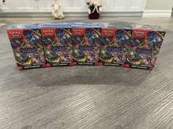 Lot of 5 - Pokemon Mega Evolutions Phantasmal Flames Booster Bundle *6 Packs Per - Image 1