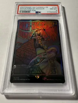 2023 Magic the Gathering Middle Earth #736 WITCH-KING OF ANGMAR SHOWCASE PSA 8 - Image 1