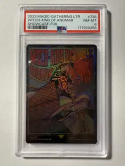 2023 Magic the Gathering Middle Earth #736 WITCH-KING OF ANGMAR SHOWCASE PSA 8 - Image 2
