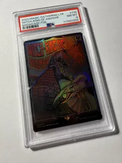 2023 Magic the Gathering Middle Earth #736 WITCH-KING OF ANGMAR SHOWCASE PSA 8 - Image 4
