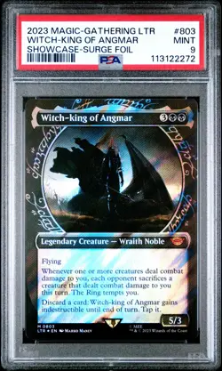 2023 MTG THE LORD OF THE RINGS: TALES OF MIDDLE-EARTH WITCH-KING OF ANGMAR PSA 9 - Image 1
