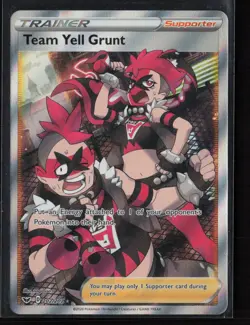 Team Yell Grunt (Full Art) Ultra Rare SWSH01: Sword & Shield Base Set 202/202 NM - Image 1