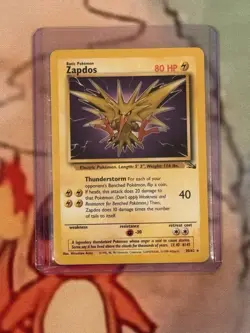 Zapdos Pokemon Card Rare Non Holo 30/62. Fossil LP - Image 3