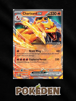 Pokemon Charizard ex 006/165 Scarlet & Violet 151 Double Rare Holo NM English - Image 1
