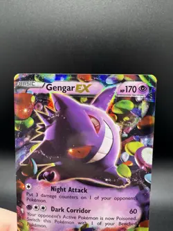 Pokemon TCG 2014 Gengar EX Holo Rare Card 34/119 Phantom Forces - HP/Damaged - Image 3
