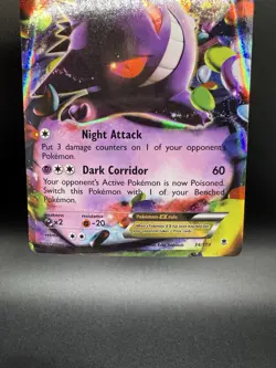 Pokemon TCG 2014 Gengar EX Holo Rare Card 34/119 Phantom Forces - HP/Damaged - Image 4