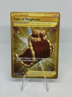 Cape of Toughness 200/185 2020 Vivid Voltage Pokemon Card Gold Secret Rare - Nm - Image 1