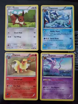Eevee 84/108 Vaporeon 25/108 Flareon 12/108 Espeon 48/108 Dark Explorers Cards - Image 1