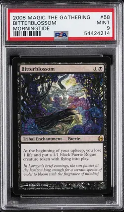 2008 MTG MORNINGTIDE #58 BITTERBLOSSOM PSA 9 - Image 1