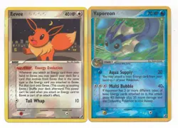 Pokemon Cards: Vaporeon HOLO 19/115 & Eevee 55/115 EX Unseen Forces Rare! VPL - Image 1