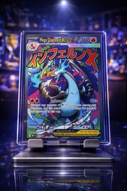 Pokemon Mega Charizard X EX Full Art Promo Holo 023 Mega Evolution Card - Image 1