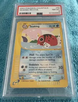 Pokemon Seaking #59 2003 Aquapolis - PSA 8 NM 59/147 - Image 1