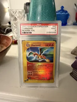 2002 Pokemon Expedition Base Set Charizard #40 Reverse Holo Rare PSA 9 - Image 1