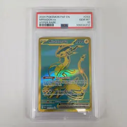 2024 Pokemon SV Paldean Fates PAF EN Miraidon ex #243/091 PSA 10 - Image 1