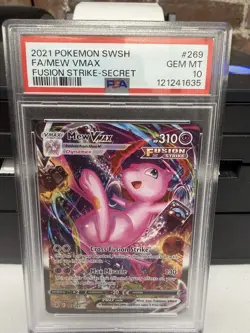 Pokemon 2021 Mew VMAX 269/264 Alt Art Fusion Strike GEM MINT PSA 10 - Image 1