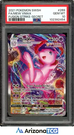 Pokemon 2021 Mew VMAX 269/264 Alt Art Secret Fusion Strike GEM MINT PSA 10 - Image 1