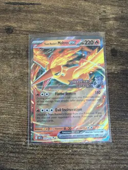 Pokemon TCG Team Rockets Moltres EX Destined Rivals 031/182 Stamped UPC Promo - Image 1