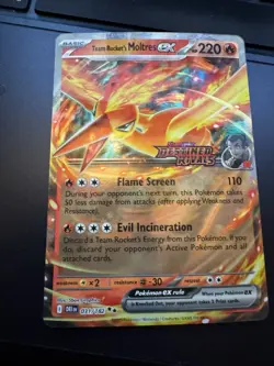 Pokemon TCG Team Rockets Moltres EX Destined Rivals 031/182 Stamped UPC Promo - Image 1