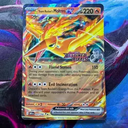Pokemon TCG ‘Team Rocket’s Moltres ex 031/182’ Destined Rivals STAMPED UPC Promo - Image 1