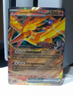 Pokemon TCG Team Rockets Moltres EX Destined Rivals 031/182 Stamped UPC Promo - Image 1