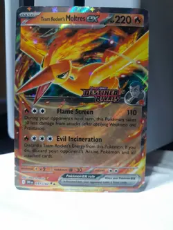 Pokemon TCG Team Rockets Moltres EX Destined Rivals 031/182 Stamped UPC Promo - Image 2