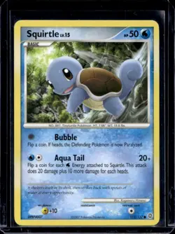 2007 Pokemon Diamond & Pearl Secret Wonders Squirtle #112/132 - Image 1