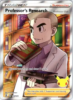 Professor's Research (Full Art) 024/025 Celebrations Pokemon TCG NM - Image 1
