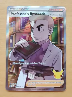 Pokemon TCG Professor's Research Full Art Celebrations 024/025 Holo Rare NM - Image 1