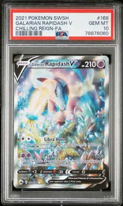 Galarian Rapidash V Alt Art | Chilling Reign | Pokemon 168/198 | PSA 10 - Image 1