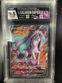 Pokemon TCG Galarian Rapidash v Chilling Reign Card 167/198 HGA 9.5 - Image 1