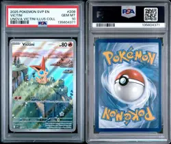Pokemon TCG Victini SVP 208 Black Star Promo Illustration Rare PSA 10 - Image 3