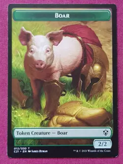 Magic The Gathering COMMANDER STRIXHAVEN 2021 C21 HYDRA BOAR token card MTG - Image 2