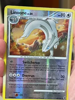 POKEMON LINOONE LV.24 43/106 UNCOMMON REVERSE HOLOFOIL GREAT ENCOUNTERS MP CARD - Image 1