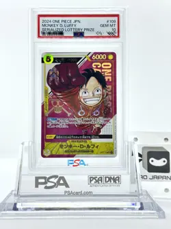PSA 10 One Piece Card Luffy OP07-109 Serial Number Get Campaign Promo Japanese - Image 1