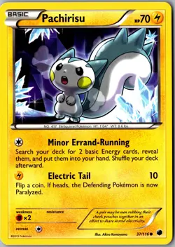 Pachirisu 37/116 Common Plasma Freeze LP Pokemon Card - Image 1