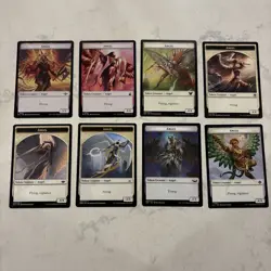 Magic the Gathering MTG Angel Tokens 8 Different Arts - Image 1